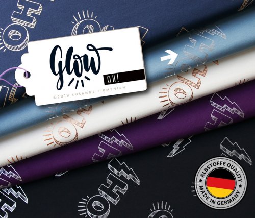 Bio Jersey - OH - garda/gold - Glow Kollektion - Hamburger Liebe - Albstoffe